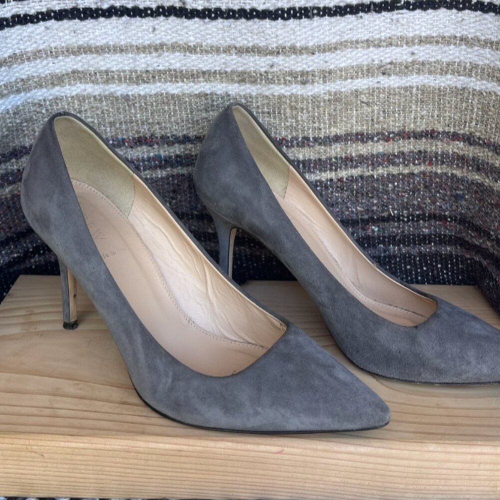 JCrew grey suede pump - perfect condition with box and dust bag